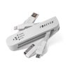 USB kabelis 3in1 micro USB, Iphone4, 4S, 5, 5S, 6, 6S, Baltas krovimo laidas